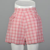 1950s Pink Plaid Shorts