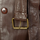 Medium North Beach Leather 1980s Brown Leather Coat