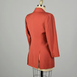 XL 1980s Blazer Curvy Sexy Hourglass Inverted Notch Collar Professional Jacket