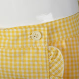 1960s Yellow Seersucker Wrap Skirt