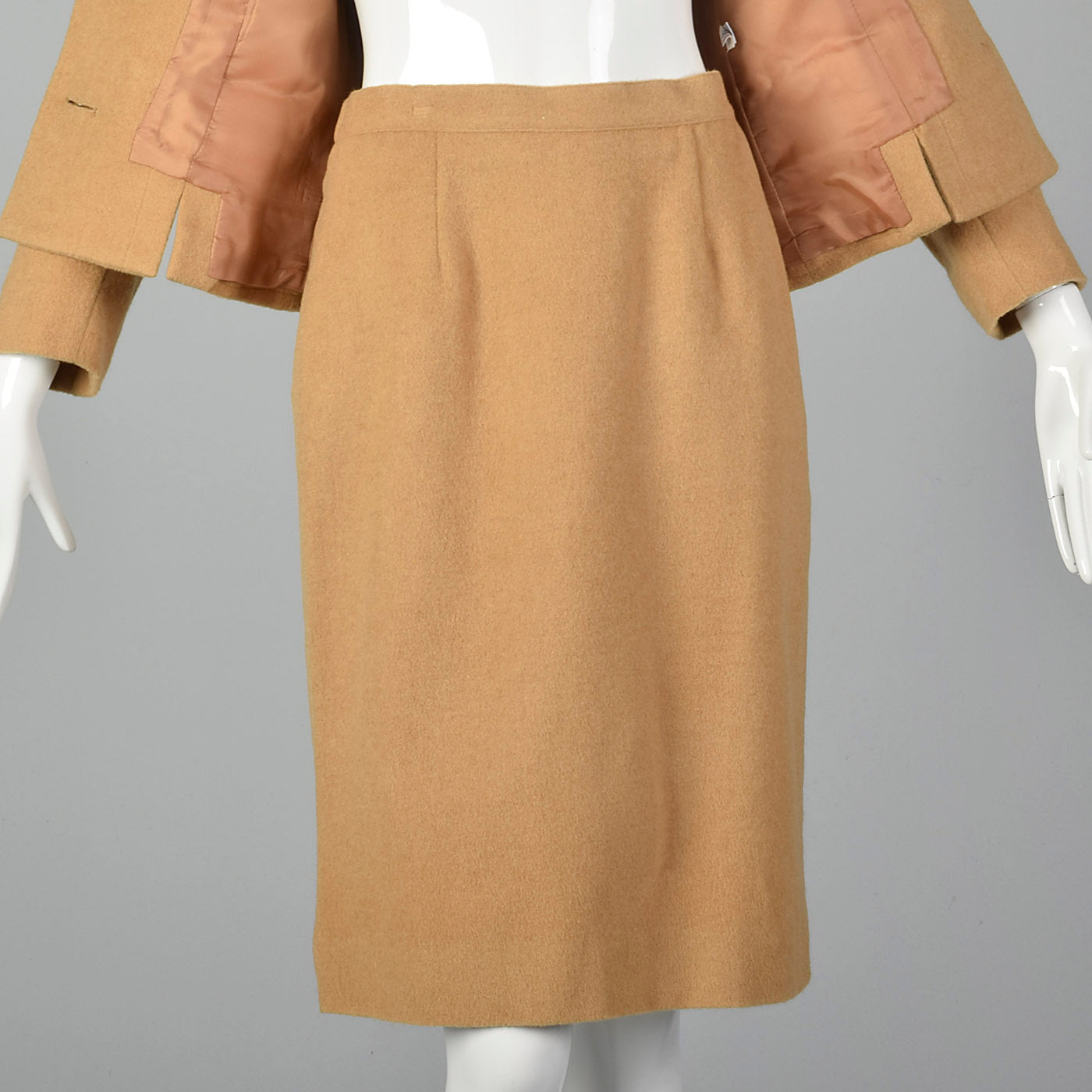 1970s Camel Color Skirt Suit in a Classic Silhouette