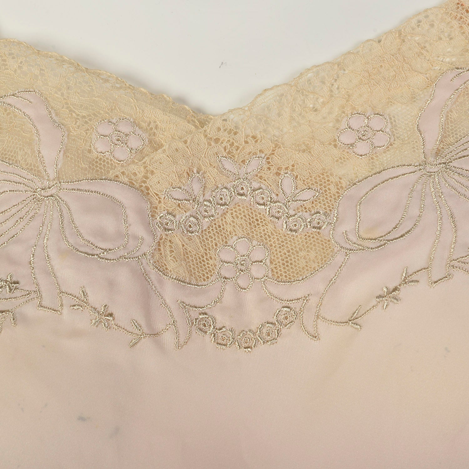1940s Deadstock Pink Rayon Nightgown Vintage Boudoir Lingerie