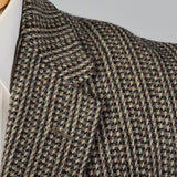 1950s Black and White Tweed Jacket with Red Stripe