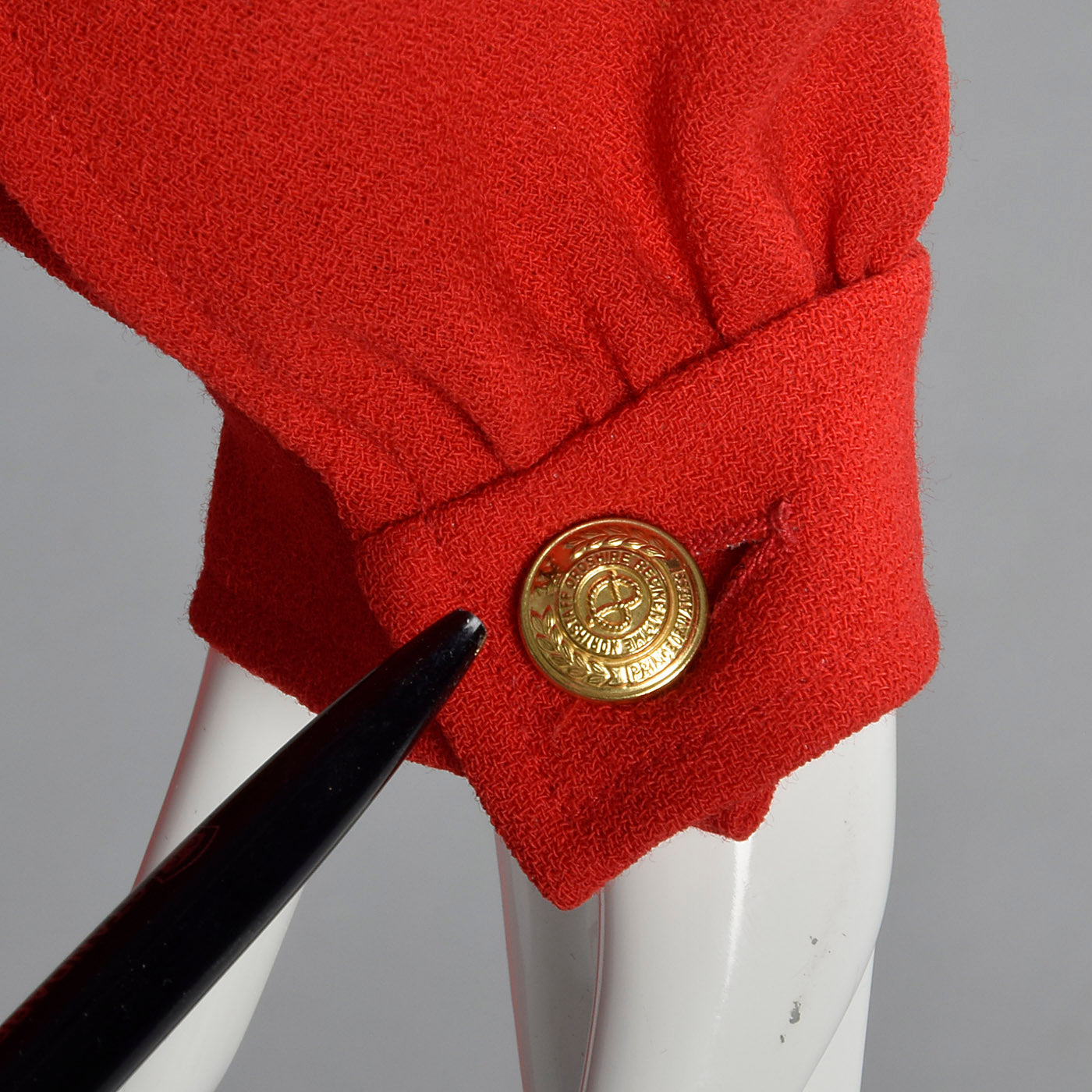 1980s Valentino Boutique Red Dress with Black Trim