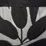 1930s Sheer Black Silk Dress with Abstract Leaf Design