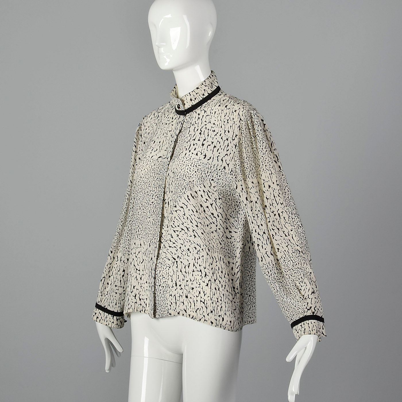 1980s Louis Feraud Printed Silk Blouse