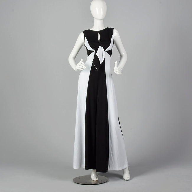 1970s Two Tone Palazzo Pant Jumpsuit