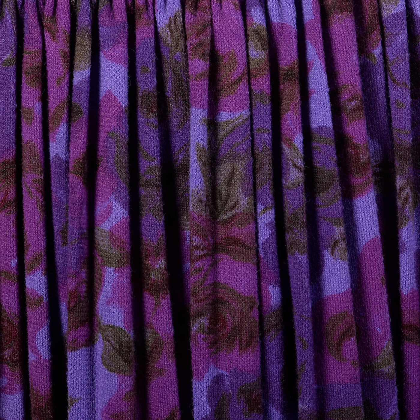 1960s Purple Floral Print Dress