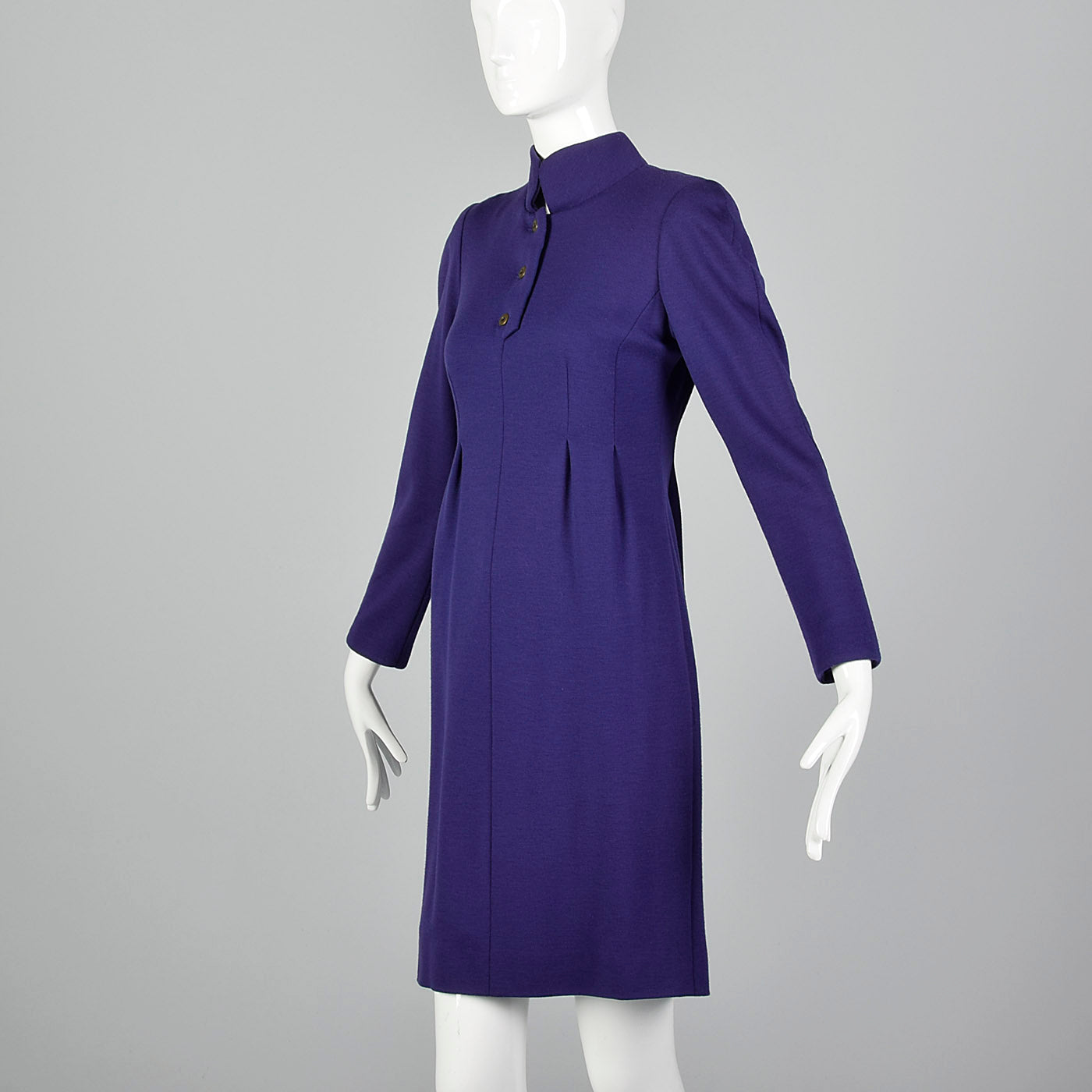 1980s Geoffrey Beene Purple Knit Dress