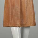 XS 1990s North Beach Leather Jacket Buttery Soft Tan Minimalist