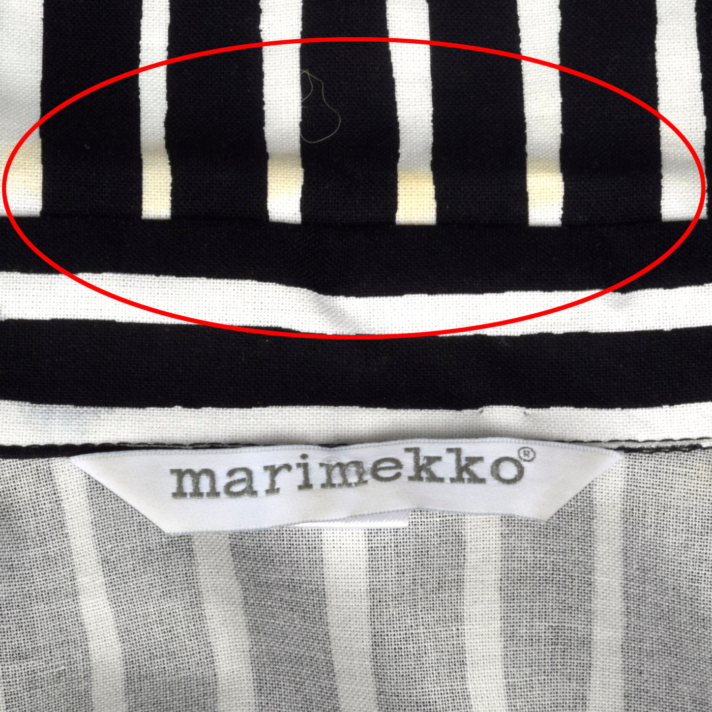 2000s Marimekko Black and White Striped Shirt