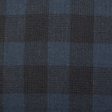 1950s Mens Wool Jacket in Blue and Gray Check