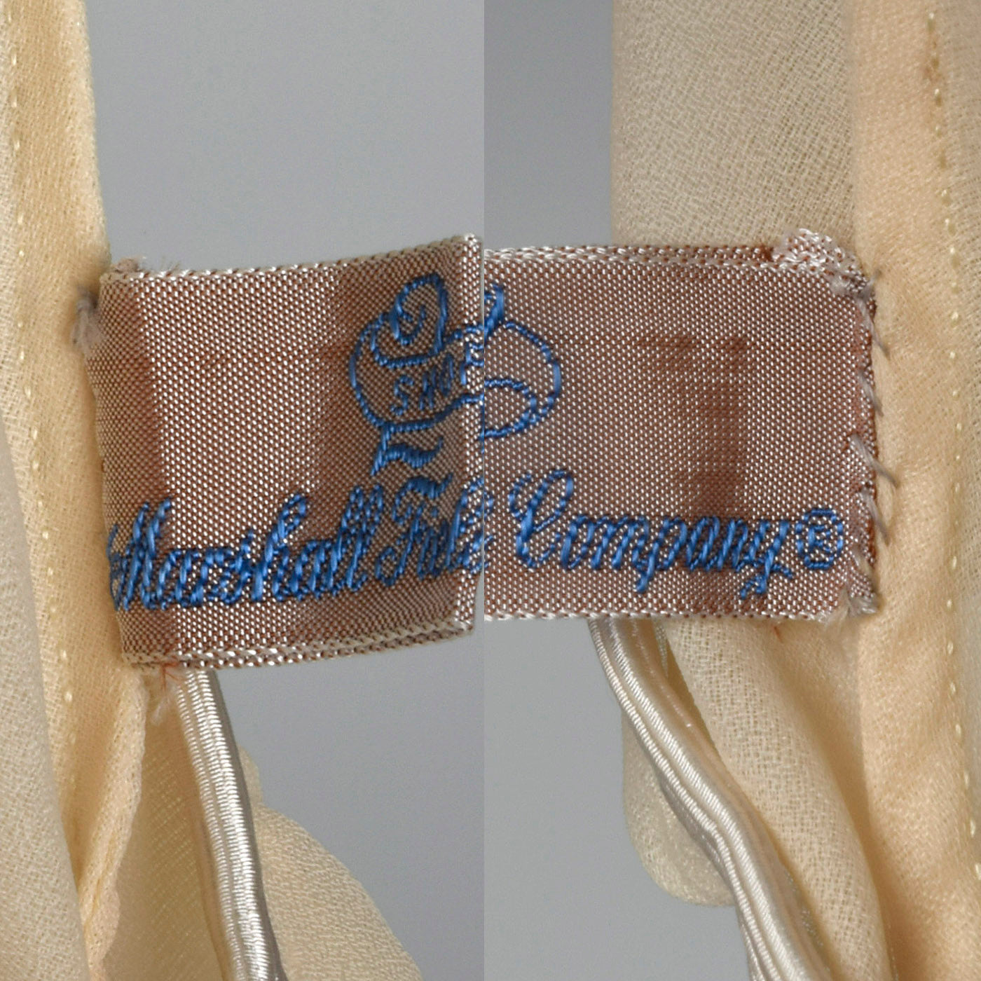 1960s Marshall Fields 28 Shop Cream Slip with Detailed Lace Trim