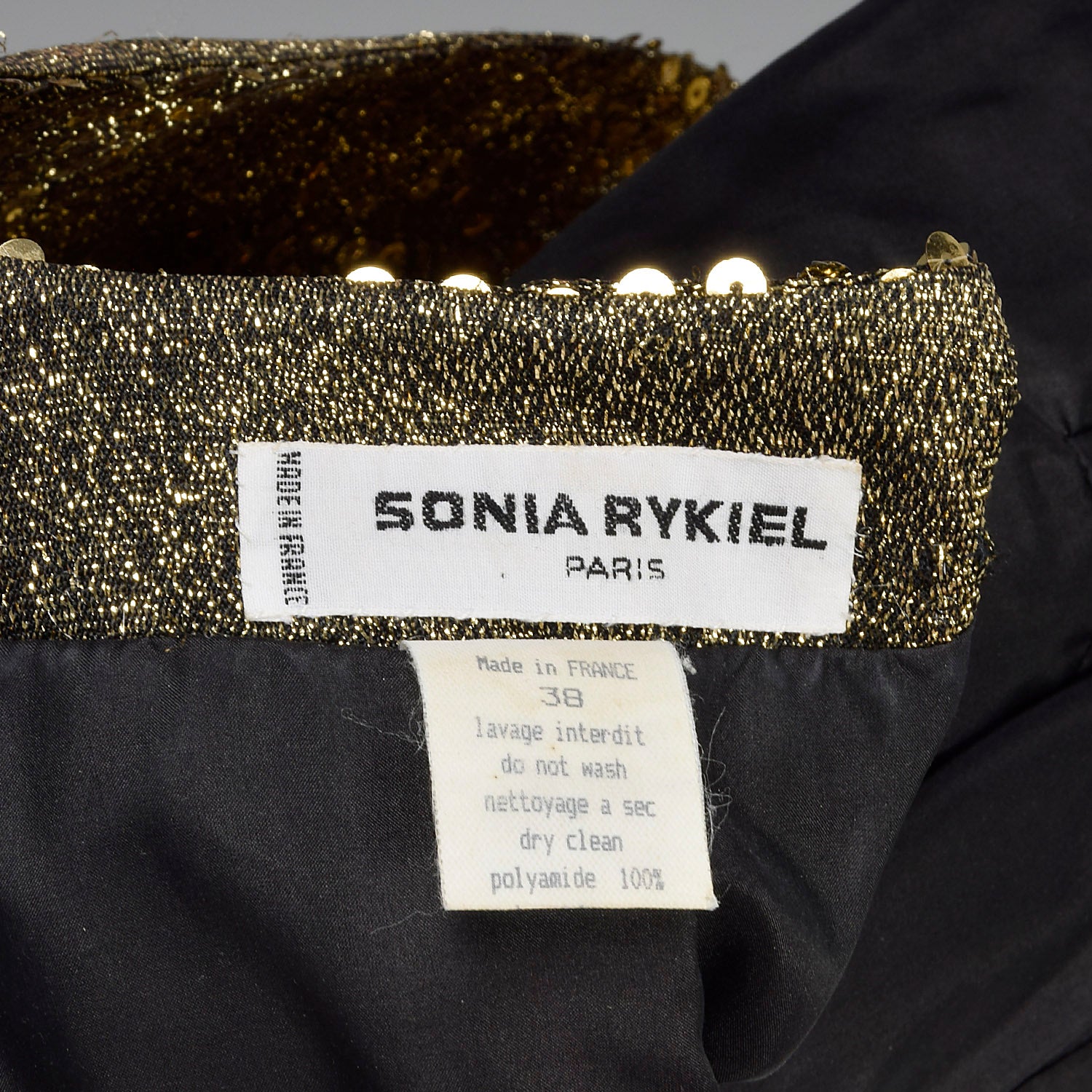 Medium Sonia Rykiel 1980s Gold Sequin Blazer