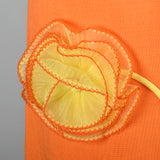 1960s Deadstock Mod Dress with 3D Flower Appliques