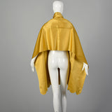 Small 1970s Gold Beaded Backless Halter Ball Gown