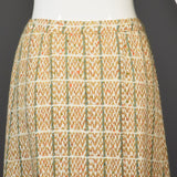 1960s Courreges Plaid Tweed A-Line Skirt