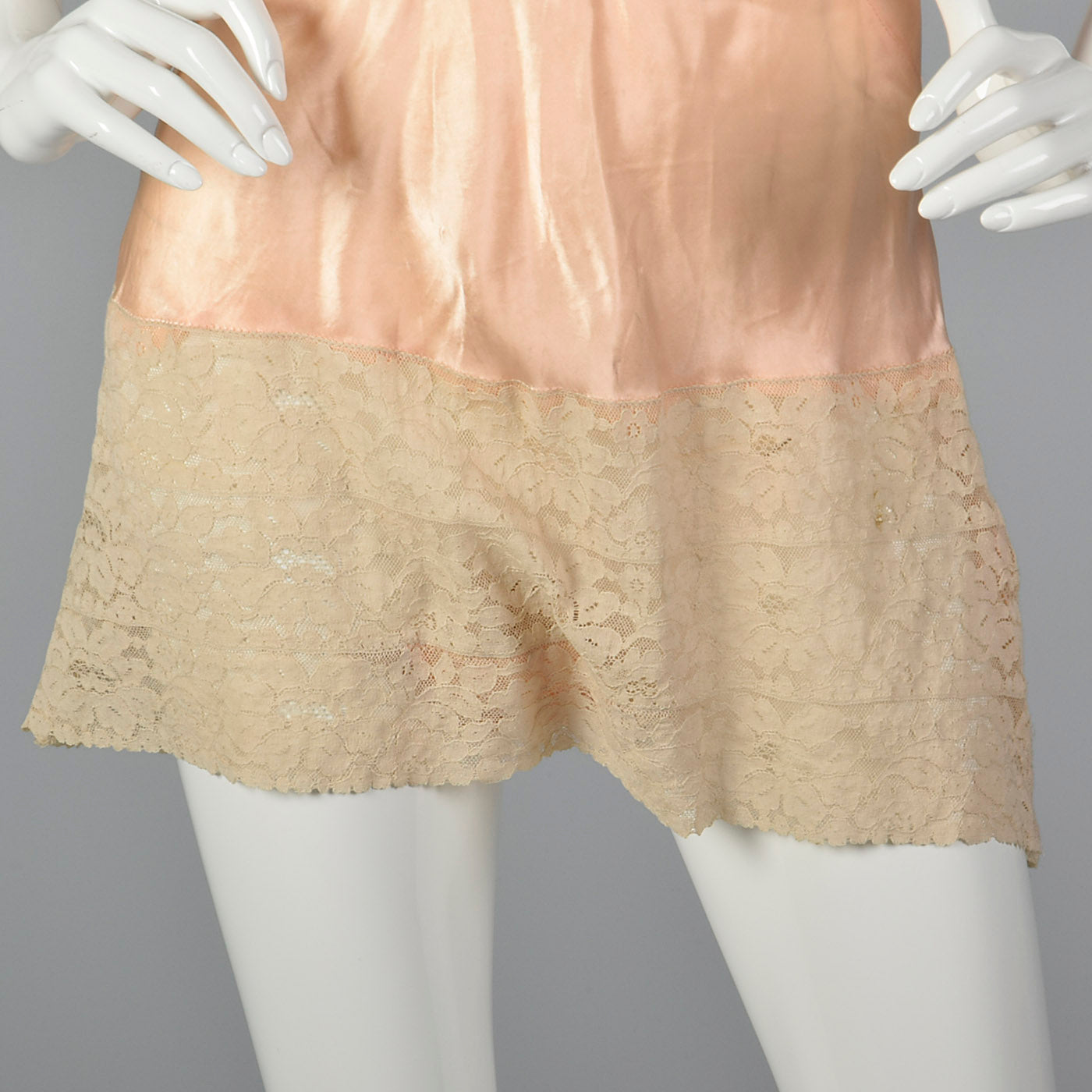 1930s Pink Slip with Wide Lace Trim