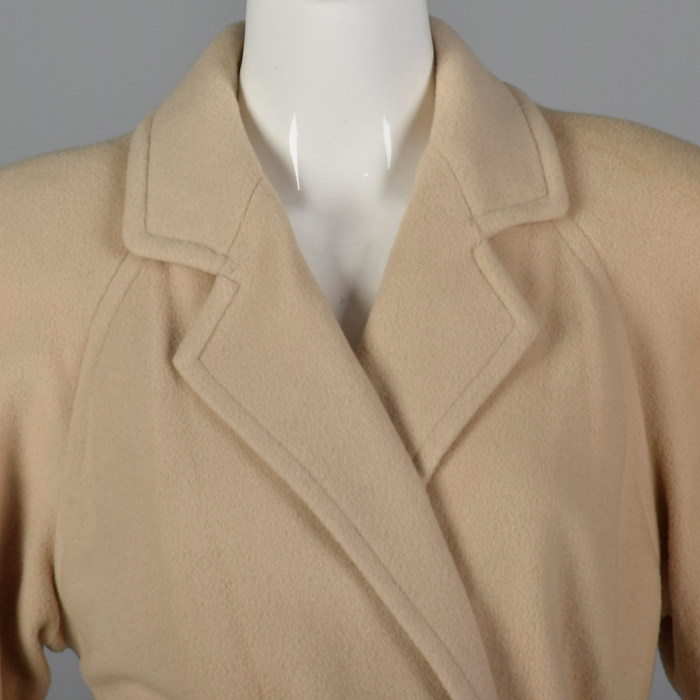 Medium I. Magnin 1980s Cream Cashmere Wrap Coat