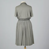 1950s Black and White Gingham Dress