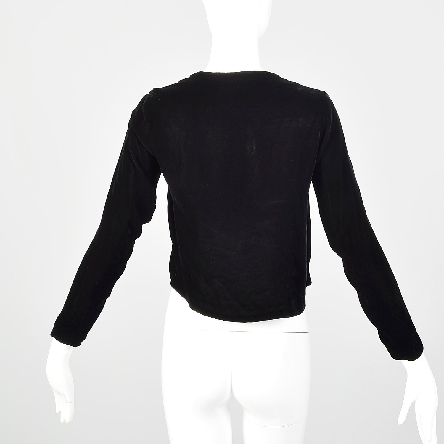 XS-Small 1930s Black Velvet Jacket