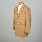 Large 1980s Norfolk Jacket Tan Belted Camel Hair Coat