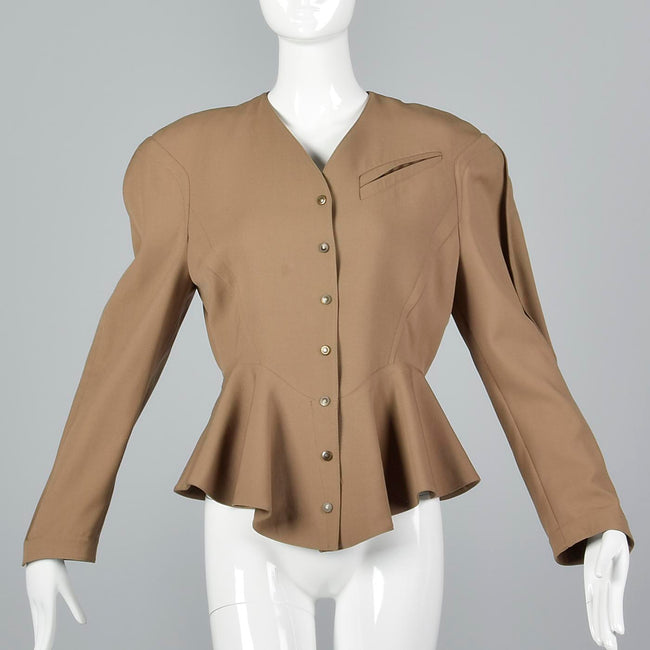 XS Thierry Mugler  1980s Tan Jacket