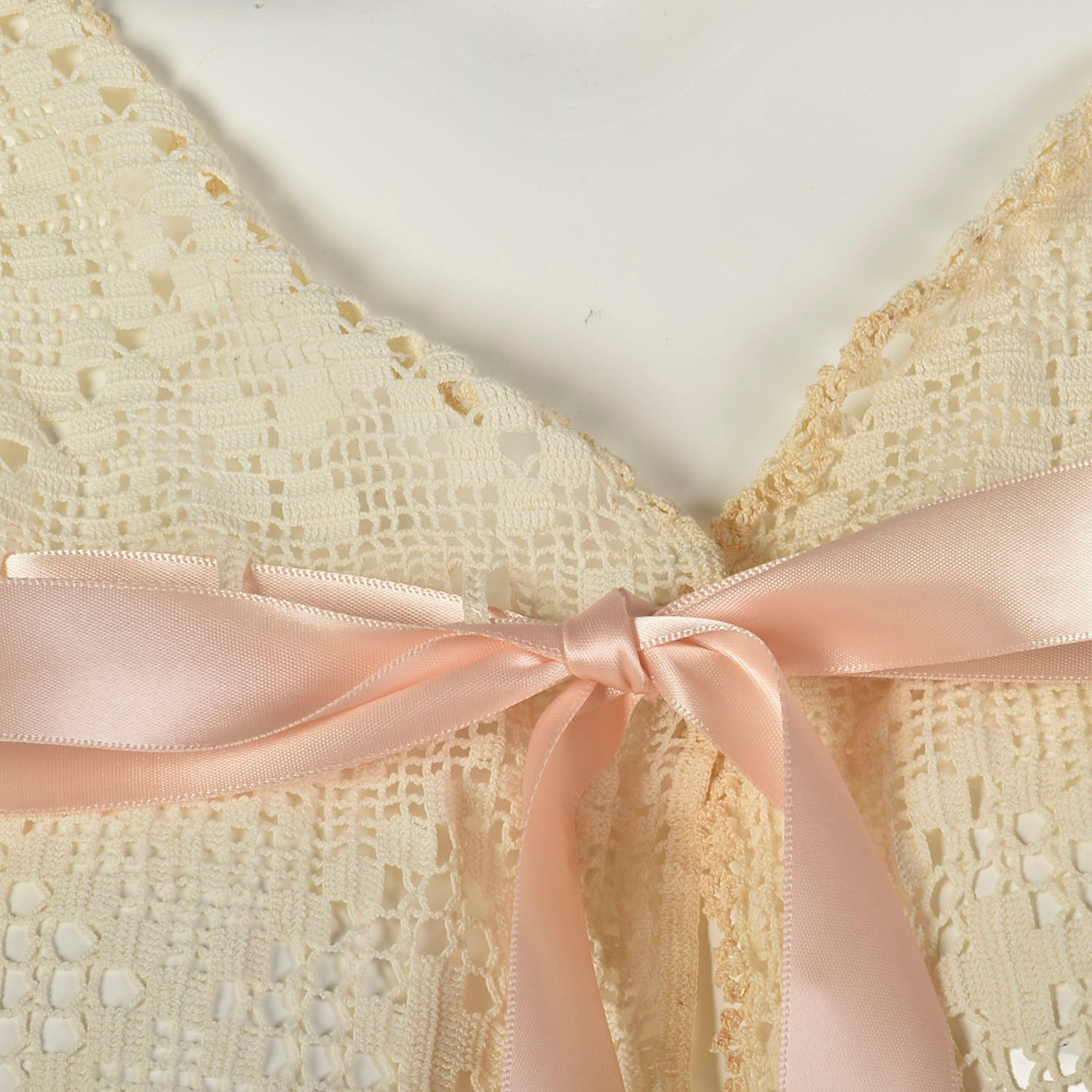 XS 1930s Crochet Bolero Lingerie Boudoir Sexy Bed Jacket