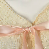 XS 1930s Crochet Bolero Lingerie Boudoir Sexy Bed Jacket