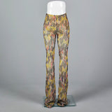 1970s Missoni Extra Long Sheer Knit Pants