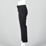 2000s Low Rise Black Pants with Bow Waist