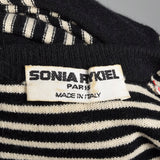 Small Sonia Rykiel 1990s Oversized Black and White Striped Sweater