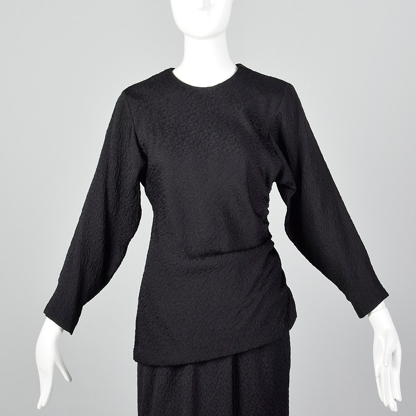 1990s Oscar de la Renta Black Two Piece Dress