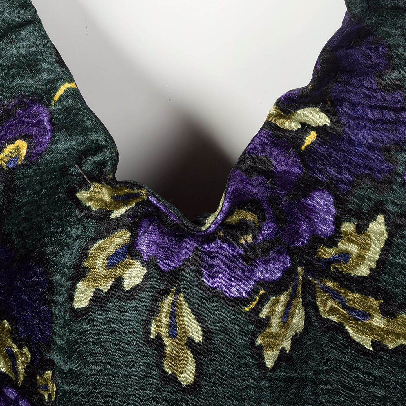 2010s Marni Green Silk and Wool Floral Top