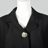 1960s Black Lightweight Jacket with Ribbon Stripe Lining