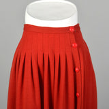 Small Sonia Rykiel 1980s Red Knit Pleated Skirt