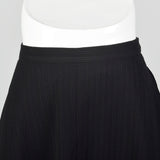 Small 1950s Black Textured Stripe Skirt