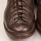 1920s Men's Brown Leather Lace Up Monkey Boots