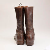 1920s Men's Brown Leather Lace Up Monkey Boots