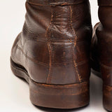 1920s Men's Brown Leather Lace Up Monkey Boots