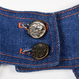 1970s Sexy Backless Denim Bell Bottom Jumpsuit