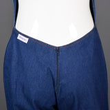 1970s Sexy Backless Denim Bell Bottom Jumpsuit