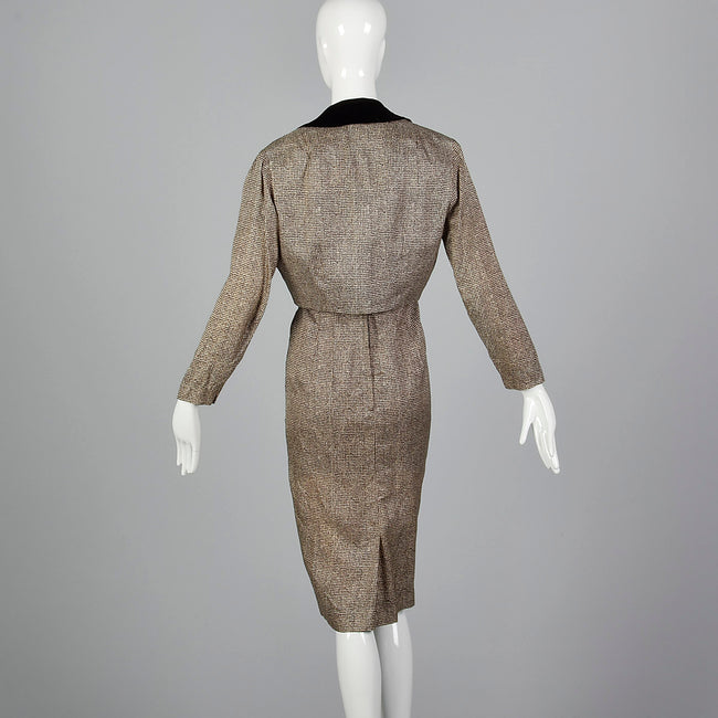 1950s Dress and Jacket Set with Removable Dickie