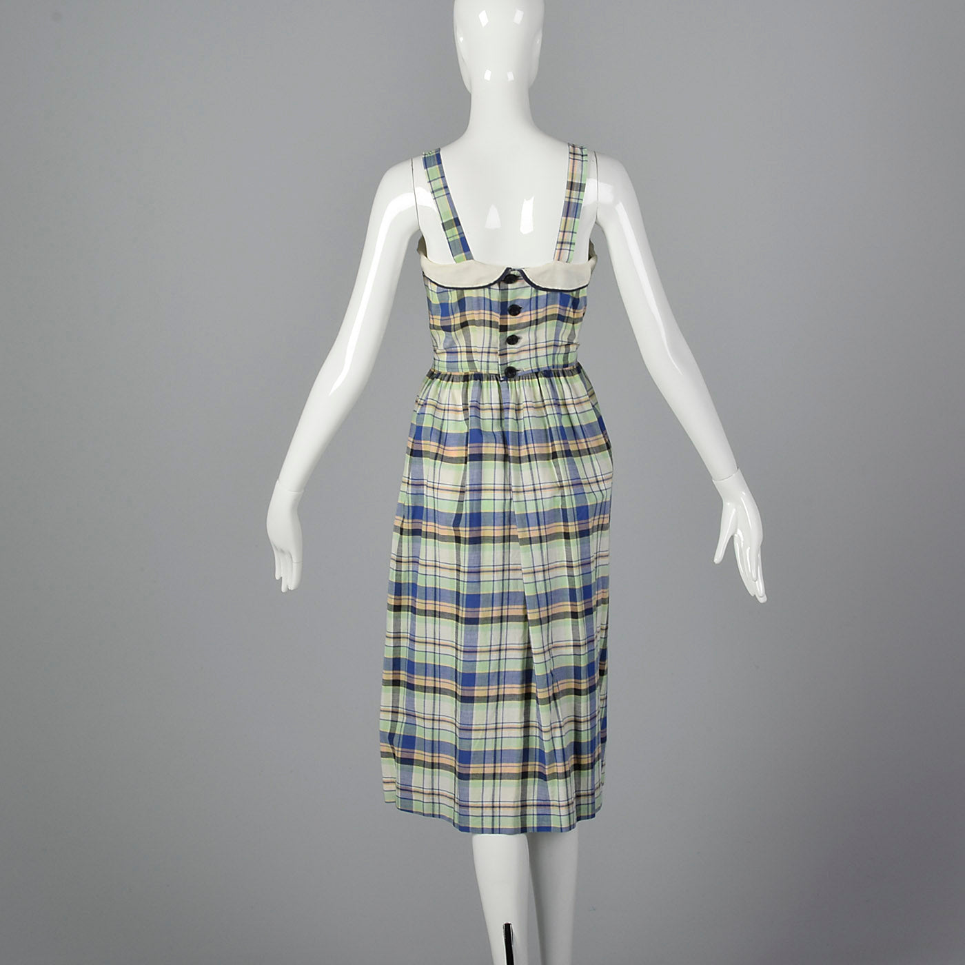 1950s Plaid Dress and Jacket with Patch Pockets