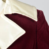 1970s Burgundy Velvet Maxi Coat