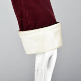 1970s Burgundy Velvet Maxi Coat