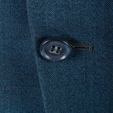 1960s Men's Three Piece Suit Teal Blue Sharkskin with Red Windowpane