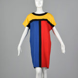 1980s Cocoon Dress in Mondrian Style