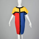 1980s Cocoon Dress in Mondrian Style