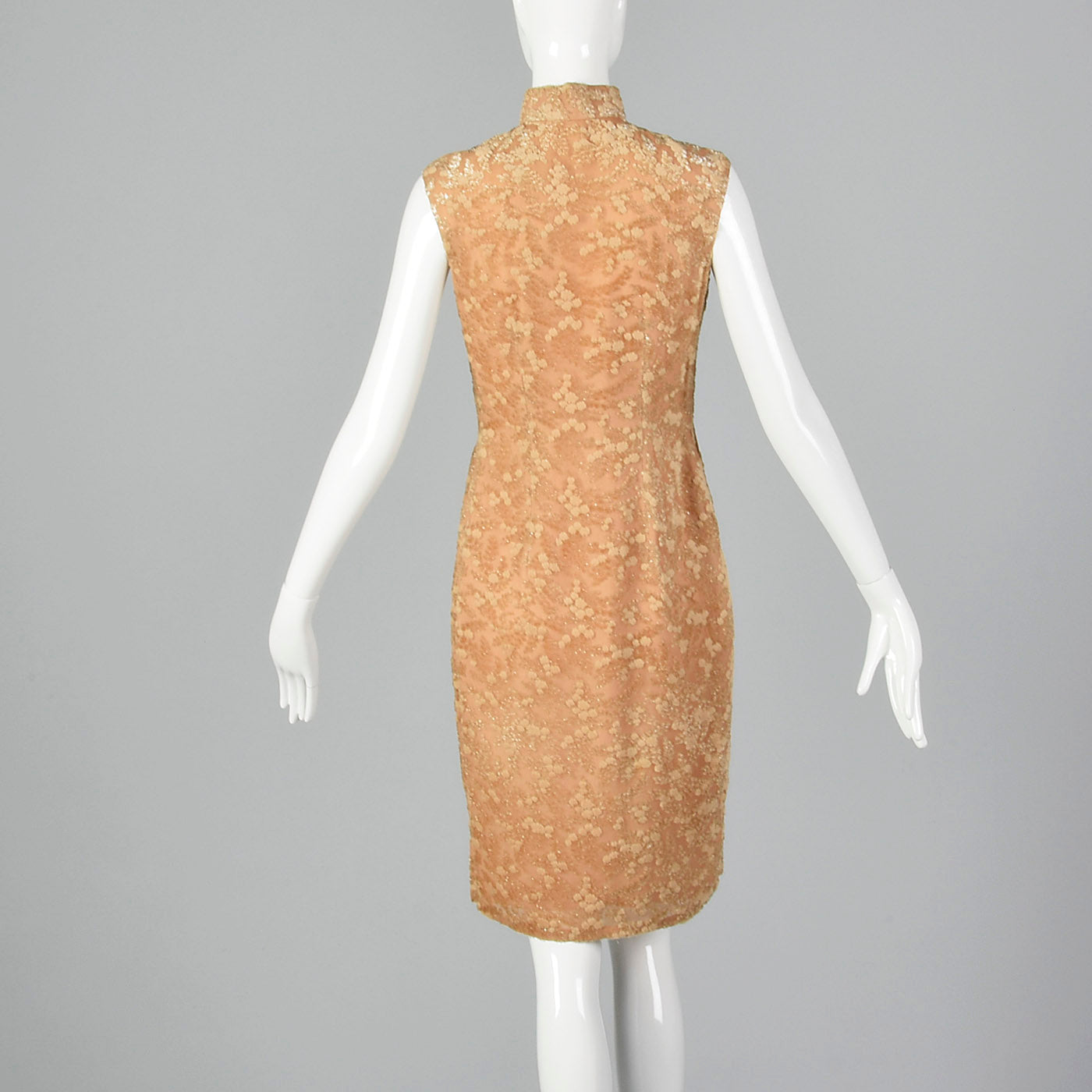 1960s Burnout Silk Velvet Dress Set